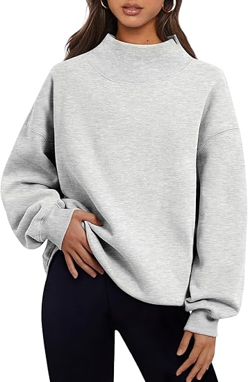 Womens Oversized Sweatshirts Turtleneck Pullover Long Sleeve Hoodies Tops Fall Fashion Outfits 2025 Clothes